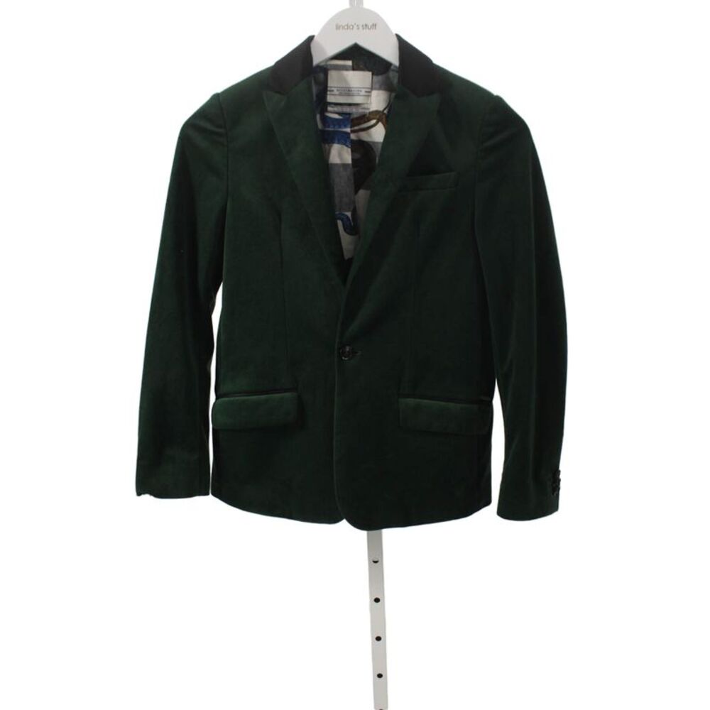 Scotch & Soda Childrens Boys Velvet Single Button Blazer Green Size 12